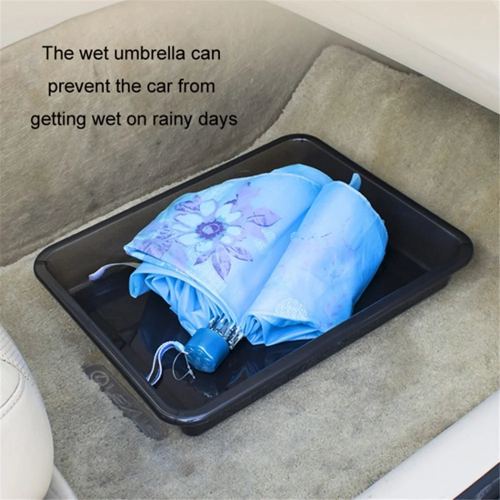Size L Multifunctional Car Storage Tray Shoe Umbrella Holder Auto Trunk Organizer, 380x300x60mm - 6