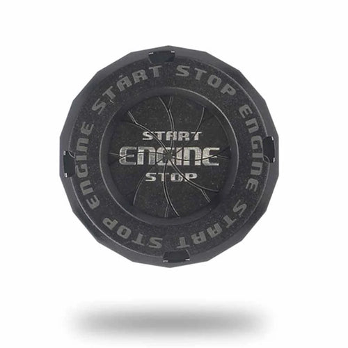 Car Start Stop Engine Button Switch One-key Start Button Engine Ignition Switch Cover - Black - 1