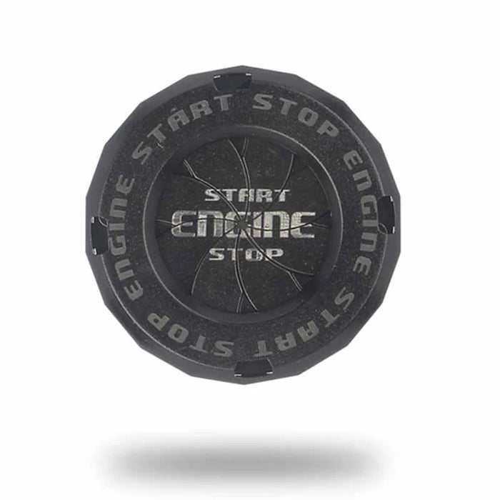 Car Start Stop Engine Button Switch One-key Start Button Engine Ignition Switch Cover - Black - 1