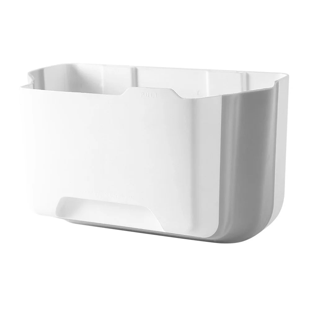 5.5L Multi-purpose Wall-mounted PP+PET Retractable Storage Box for Kitchen Office Car - White - 1