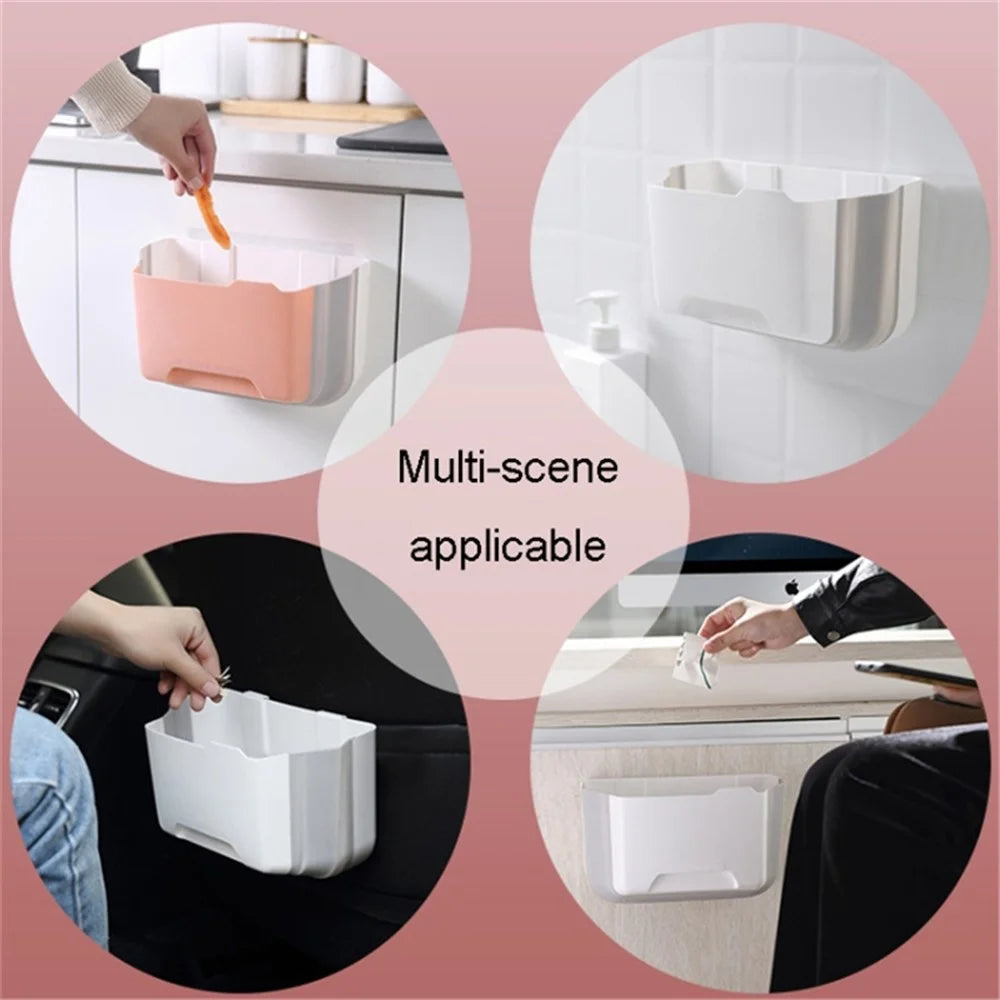 5.5L Multi-purpose Wall-mounted PP+PET Retractable Storage Box for Kitchen Office Car - White - 6