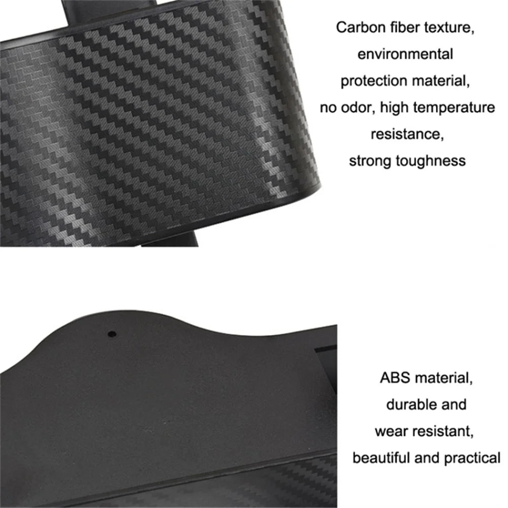 Car Seat Back Storage Box Sundries Organizer Carbon Fiber Texture Plastic Hanging Case - 6