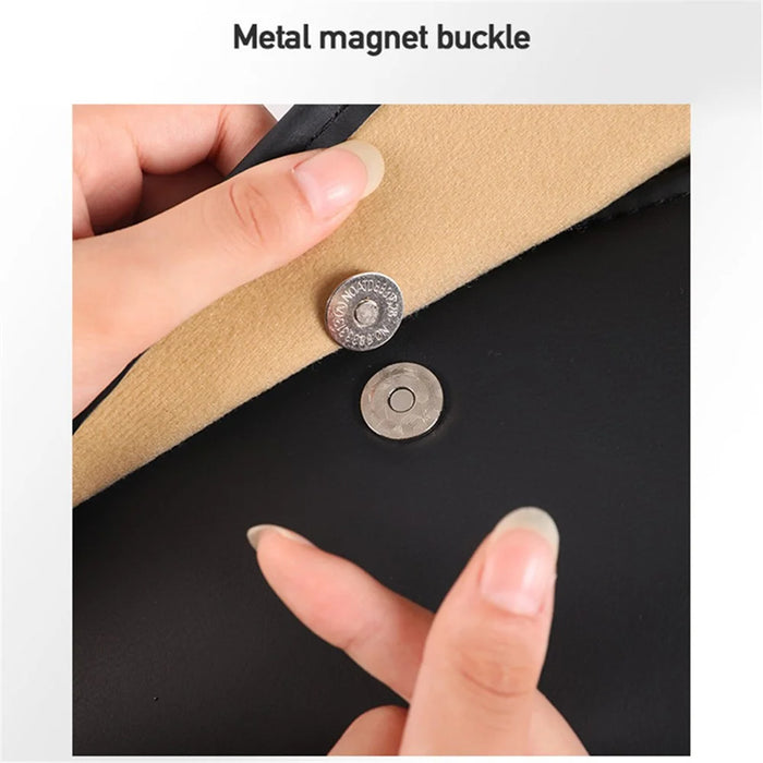 Leather Car Back Seat Storage Bag Automotive Seat Back Organizer for Bottle, Snack, Napkin - Coffee - 3