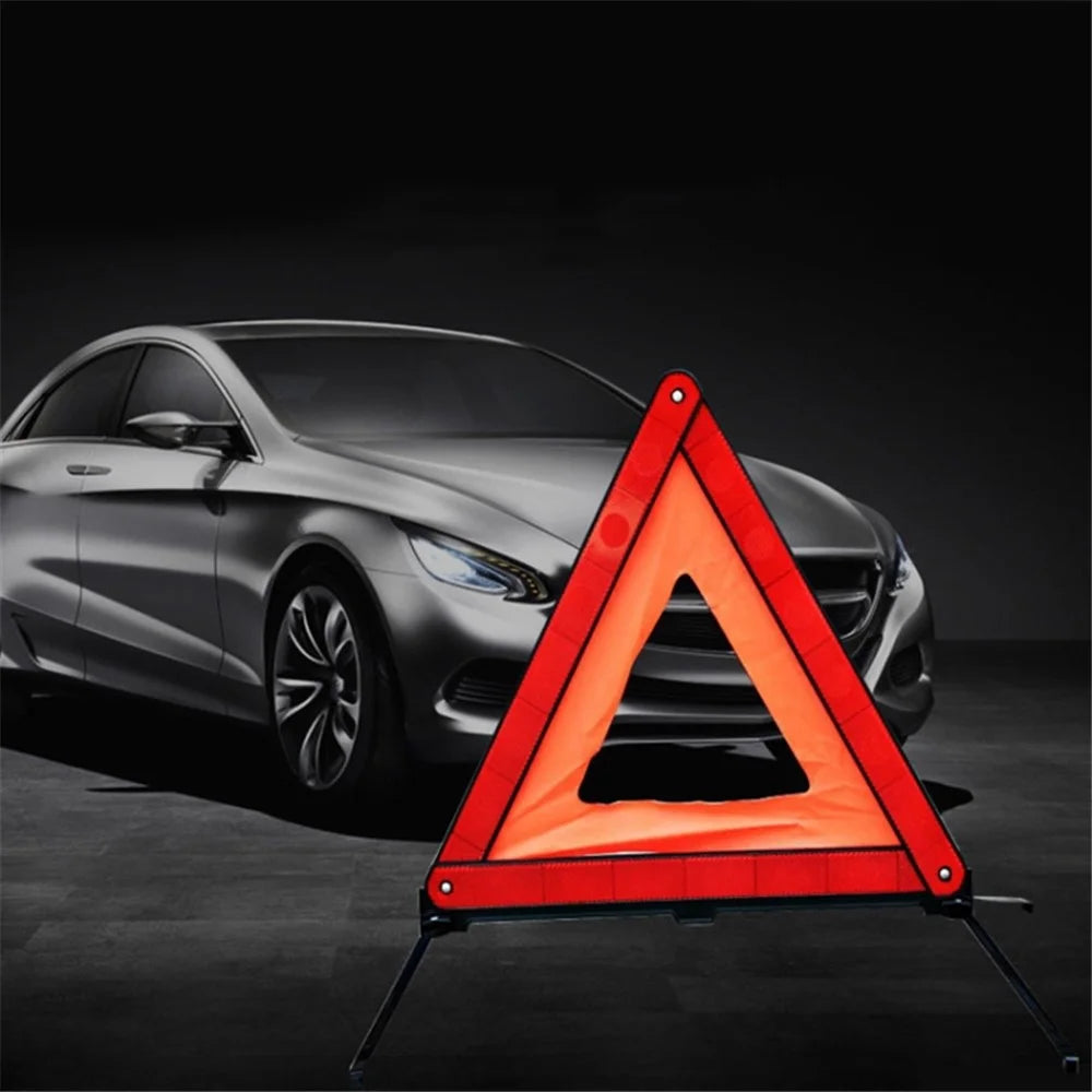 Car Emergency Breakdown Warning Triangle Reflective Safety Hazard Folded Stop Sign Reflector - 2