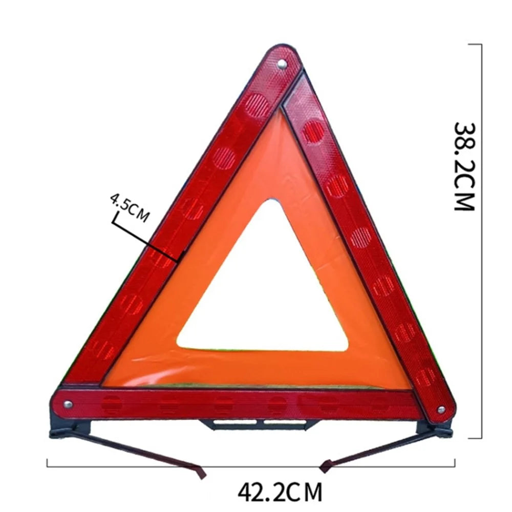 Car Emergency Breakdown Warning Triangle Reflective Safety Hazard Folded Stop Sign Reflector - 6
