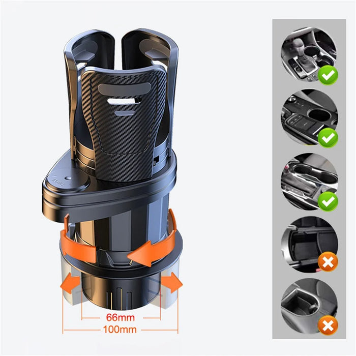Car Cup Holder Organizer Multifunctional Drink Bottle Holder Stand ABS Expander Adapter - 5