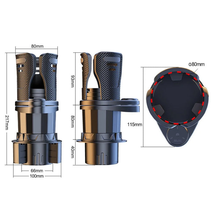 Car Cup Holder Organizer Multifunctional Drink Bottle Holder Stand ABS Expander Adapter - 6