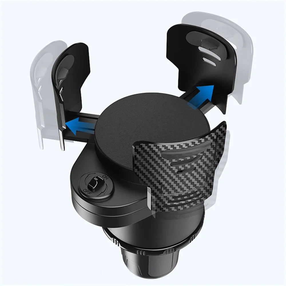 2-Layer Car Water Cup Holder Car Seat Multifunctional Adjustable Water Cup Drink Holder (Size: L) - 5