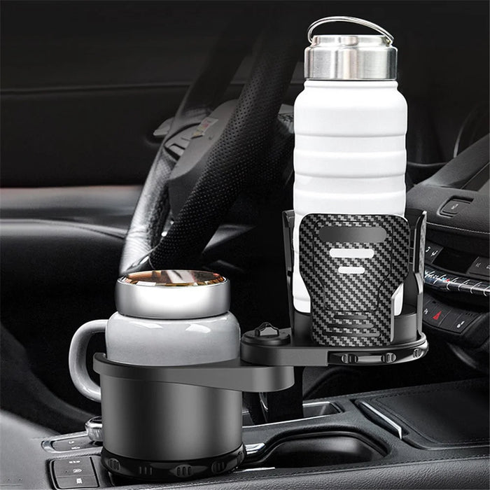 Multifunctional Car Water Cup Holder Car Seat Up Layer Stretchable Water Cup Drink Holder (Size: S) - 2