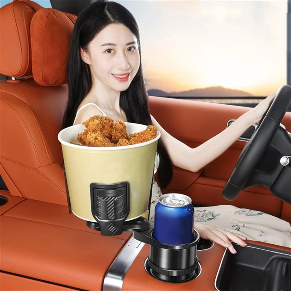 3-in-1 Multifunctional Car Water Cup Holder with Removable Ashtray Anti-Slip Adjustable Car Cup Drink Holder Expander Adapter - 3