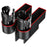 2Pcs / Set Car Crevice Storage Box ABS+PU Leather Seat Gap Filler Cup Holder, Driver + Front Passenger Side - Black+Red - 1