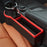 2Pcs / Set Car Crevice Storage Box ABS+PU Leather Seat Gap Filler Cup Holder, Driver + Front Passenger Side - Black+Red - 4