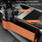 2Pcs / Set Car Crevice Storage Box ABS+PU Leather Seat Gap Filler Cup Holder, Driver + Front Passenger Side - Black+Red - 6