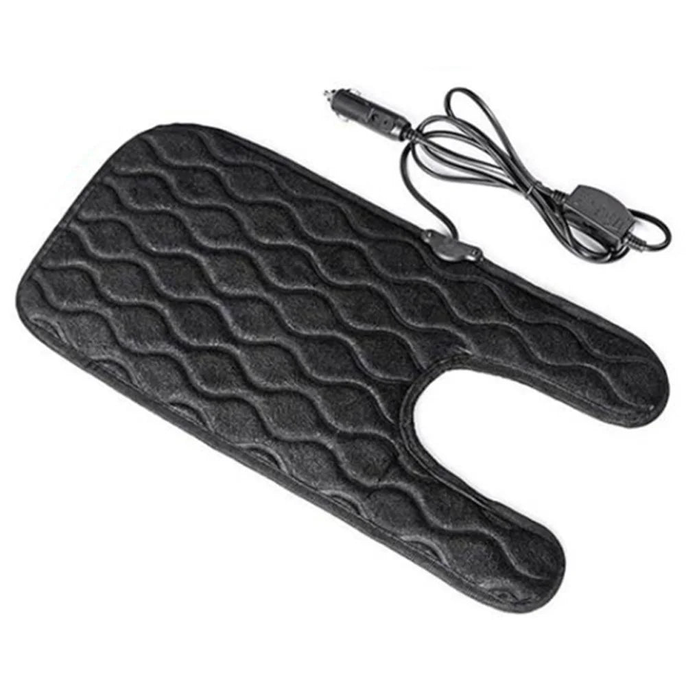 12V Car Heating Seat Cushion Cigarette Lighter Plug Single Seat Electric Heating Seat Mat for Children - 1