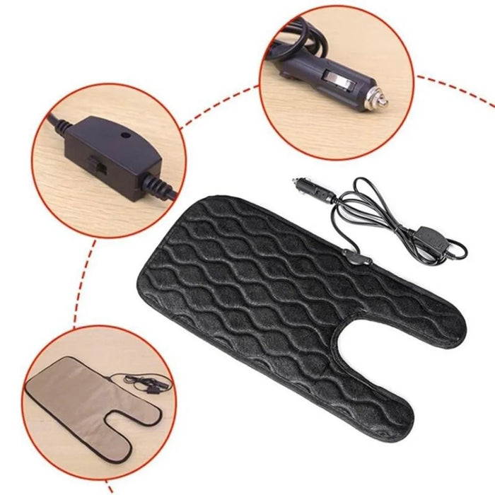 12V Car Heating Seat Cushion Cigarette Lighter Plug Single Seat Electric Heating Seat Mat for Children - 5