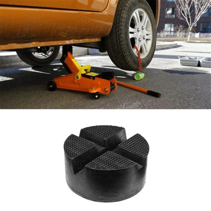 Universal Cross Slotted Jack Pad Rubber Frame Rail Adapter Pinch Weld Side Car Lifting Floor Support - 2