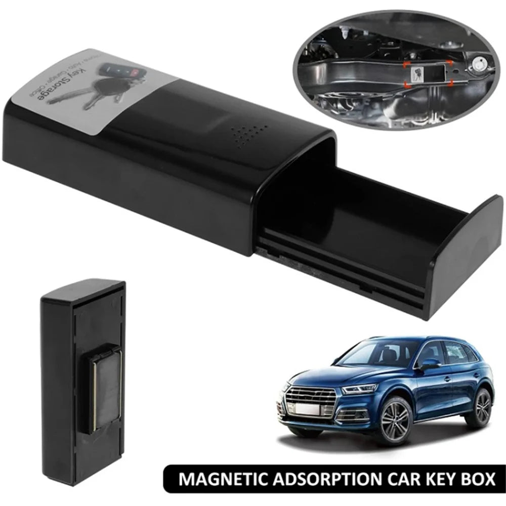 Anti-lost Hidden Key Storage Box Magnetic Portable Car Keys Holder for Home Office Travel - 4