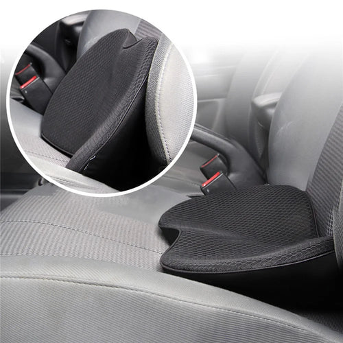 LOVERCAR Car Seat Waist Support Cushion Memory Foam Breathable Mini Seat Cushion - Black - 1