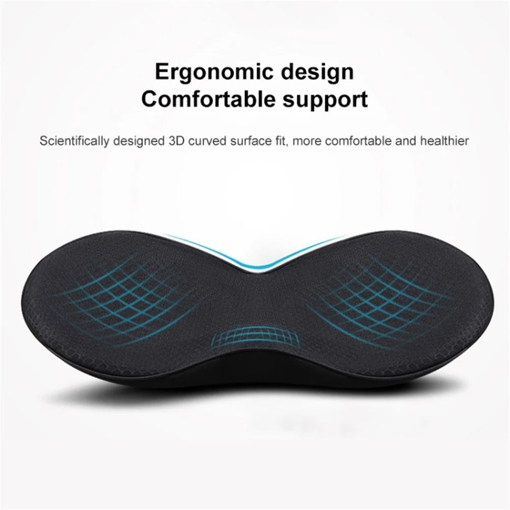 LOVERCAR Car Seat Waist Support Cushion Memory Foam Breathable Mini Seat Cushion - Black - 5