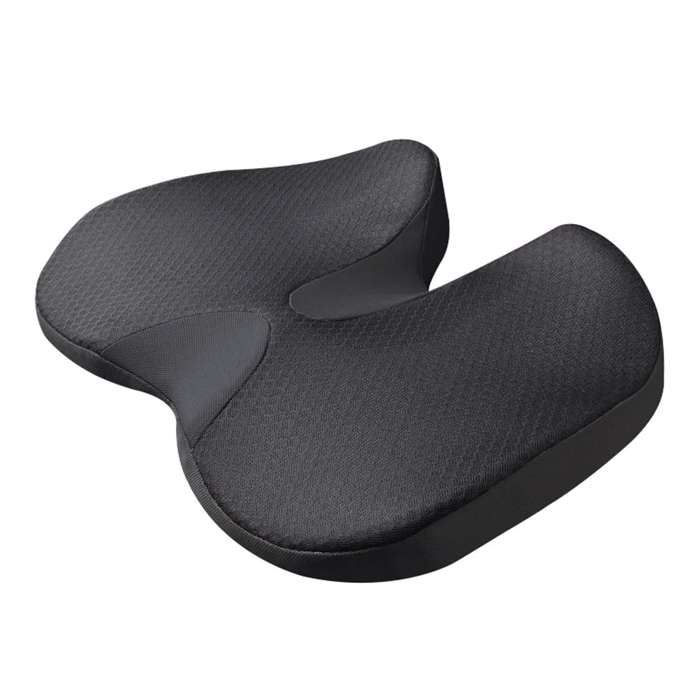 Car Seat Cushion Mesh Cloth+Memory Foam Breathable Fatigue Relief Seat Cushion - Black - 1