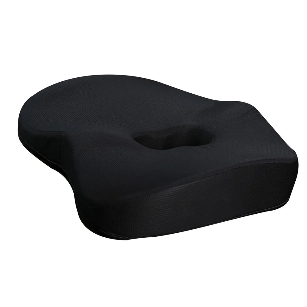 LOVERCAR Thicken Car Seat Cushion Memory Foam Slow Rebound Breathable Chair Cushion - Black - 1
