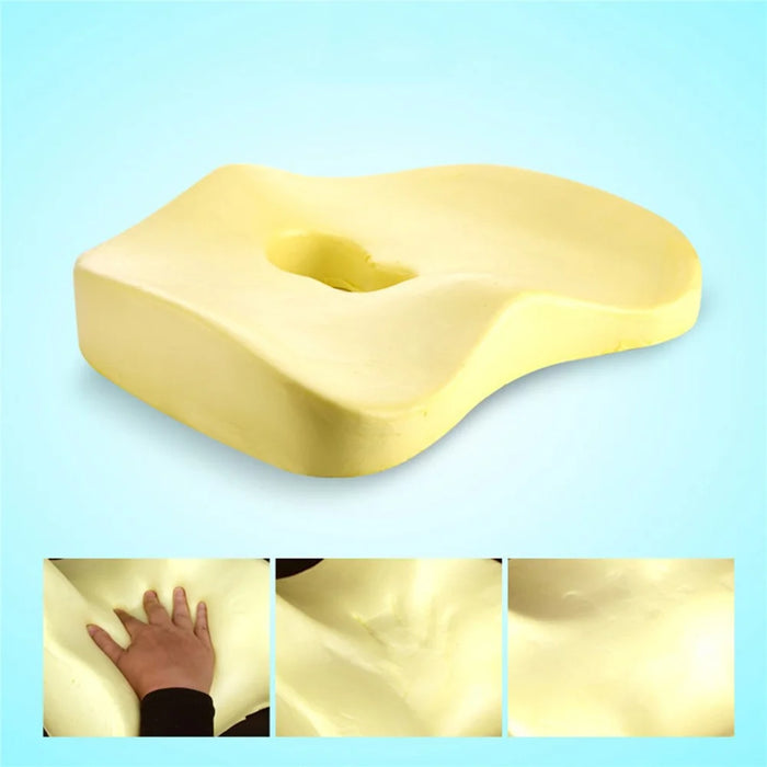 LOVERCAR Thicken Car Seat Cushion Memory Foam Slow Rebound Breathable Chair Cushion - Black - 2