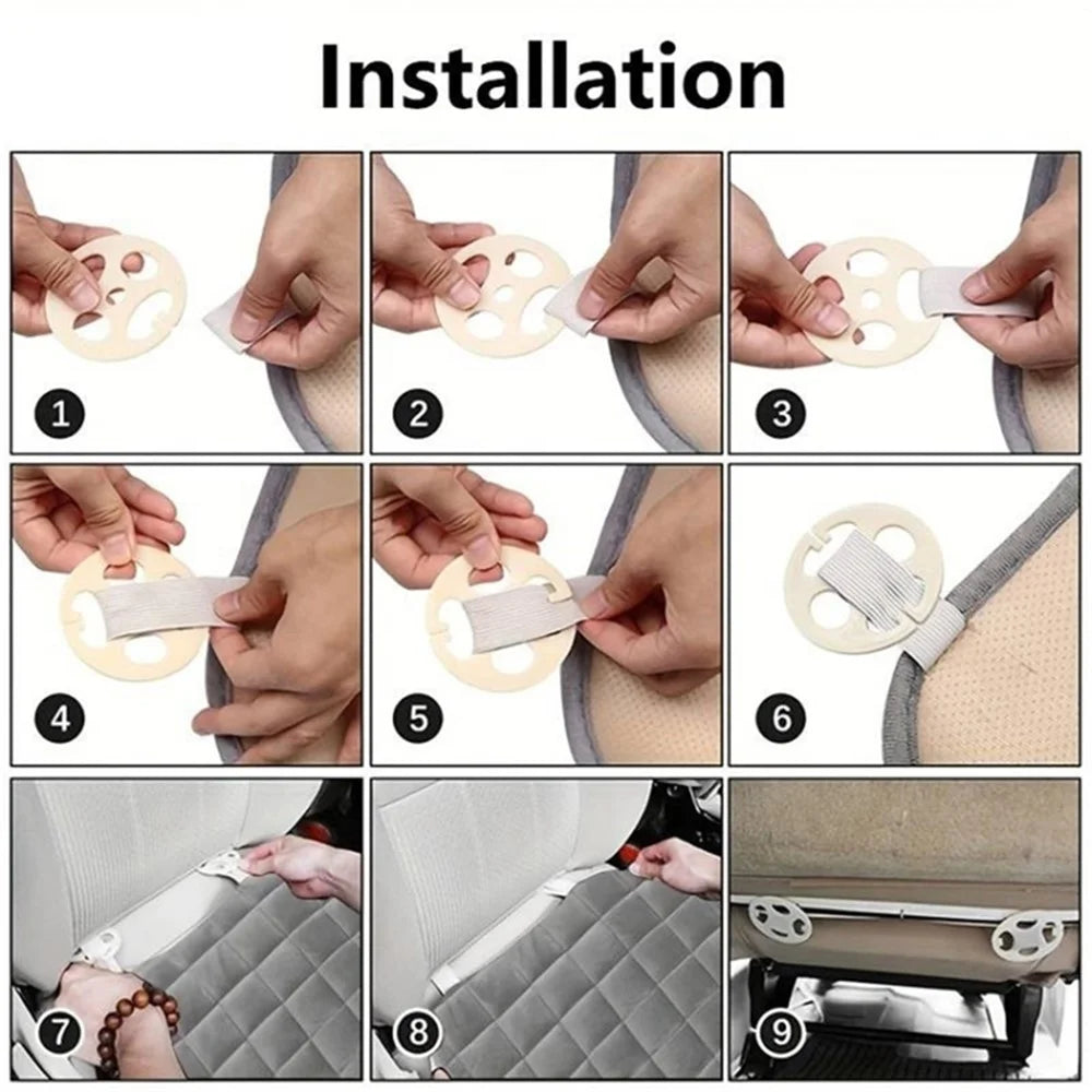 Non-slip Winter Car Front Seat Cover Pad Universal Warm Velvet Cushion with Pocket - Beige - 5