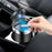 ABS+Metal Liner LED Light Car Ashtray Vehicle Interior Garbage Can Ashtray with Lid - Black - 2