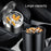 ABS+Metal Liner LED Light Car Ashtray Vehicle Interior Garbage Can Ashtray with Lid - Black - 5