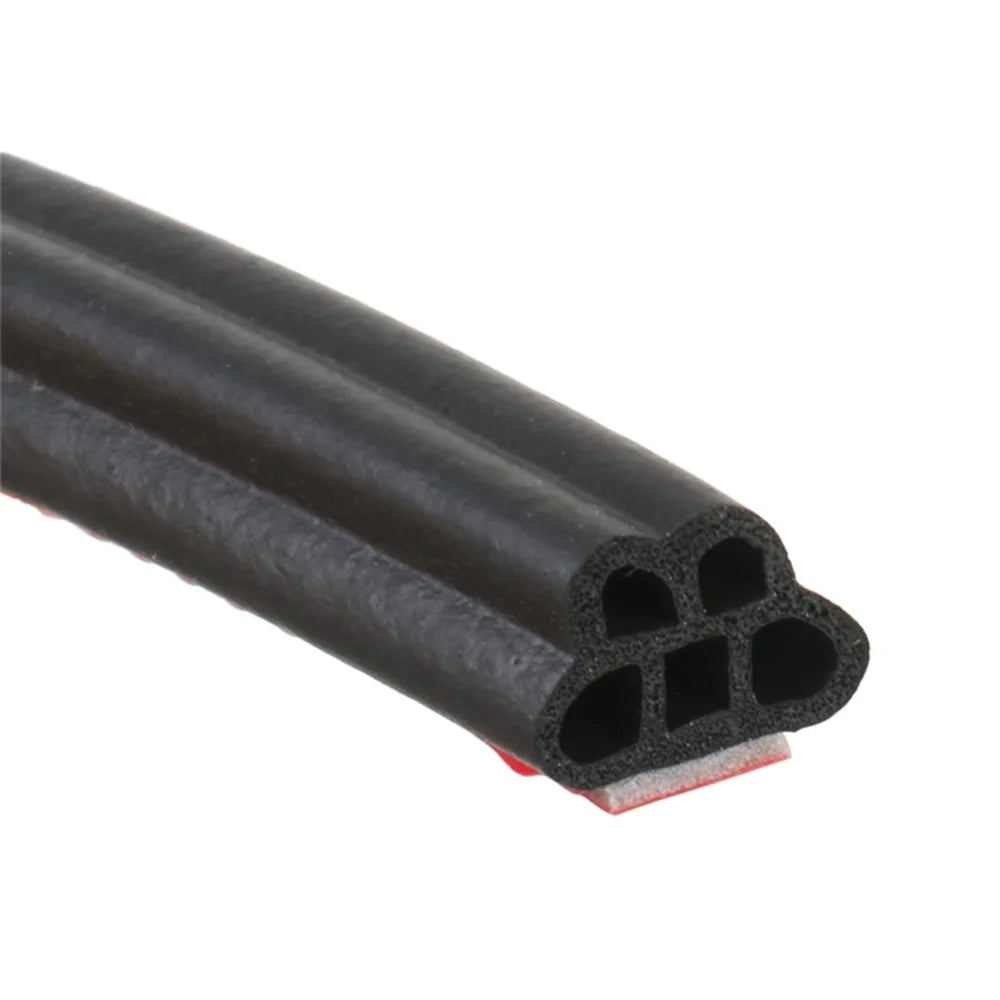 10m 5-Hole Car Door Hood Trunk Rubber Seal Strip Vehicle Door Noise Insulation Anti-collision Adhesive Strip - 6