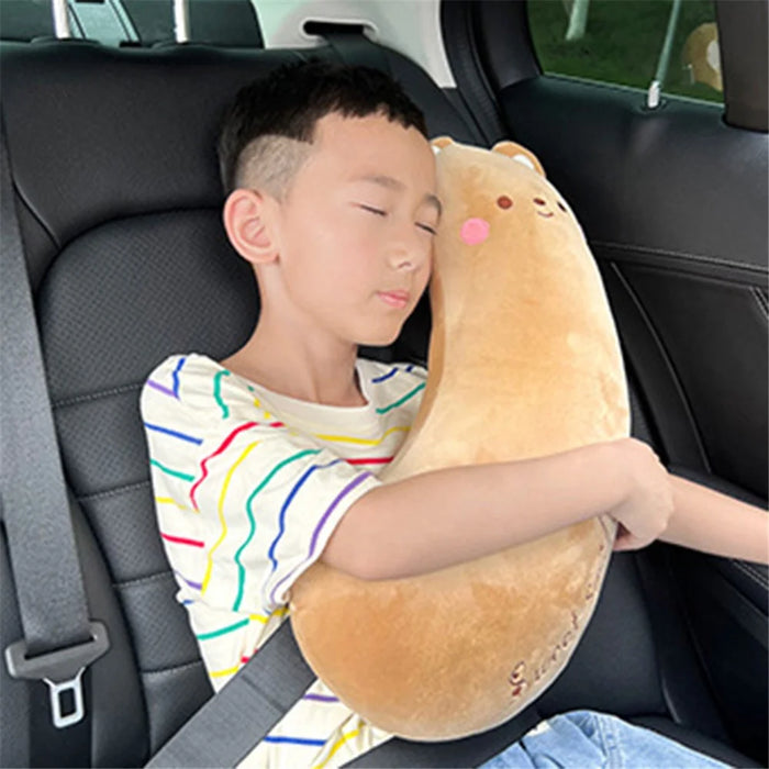 20x50cm Comfortable Cartoon Car Shoulder Pad Pillow Safety Belt Cushion for Neck Support - Bear - 3