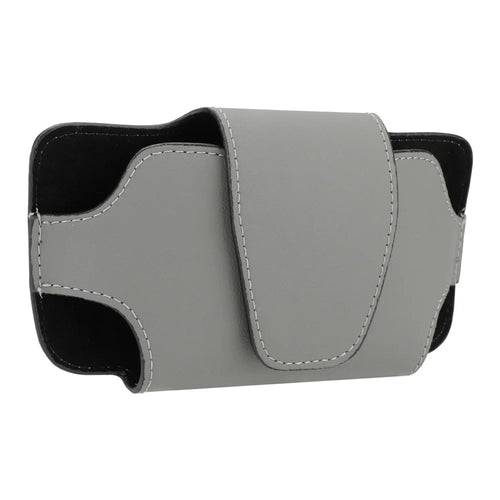 Nappa Texture PU Leather Car Glasses Storage Case Sun Visor Clip Sunglasses Holder - Grey - 1