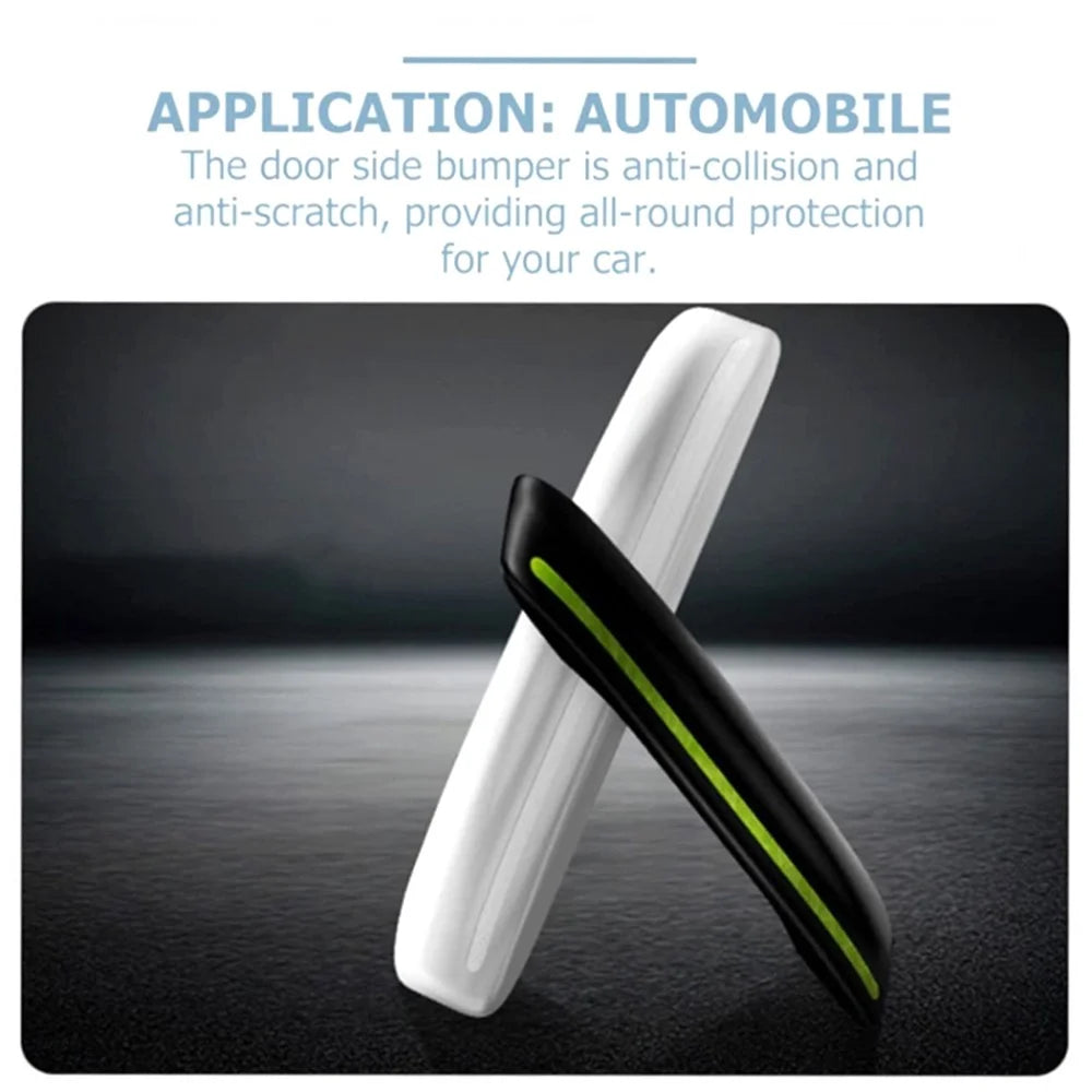 4Pcs Universal Car Door Edge Protector Rearview Mirror Bumper Guard Sticker  - Black - 4