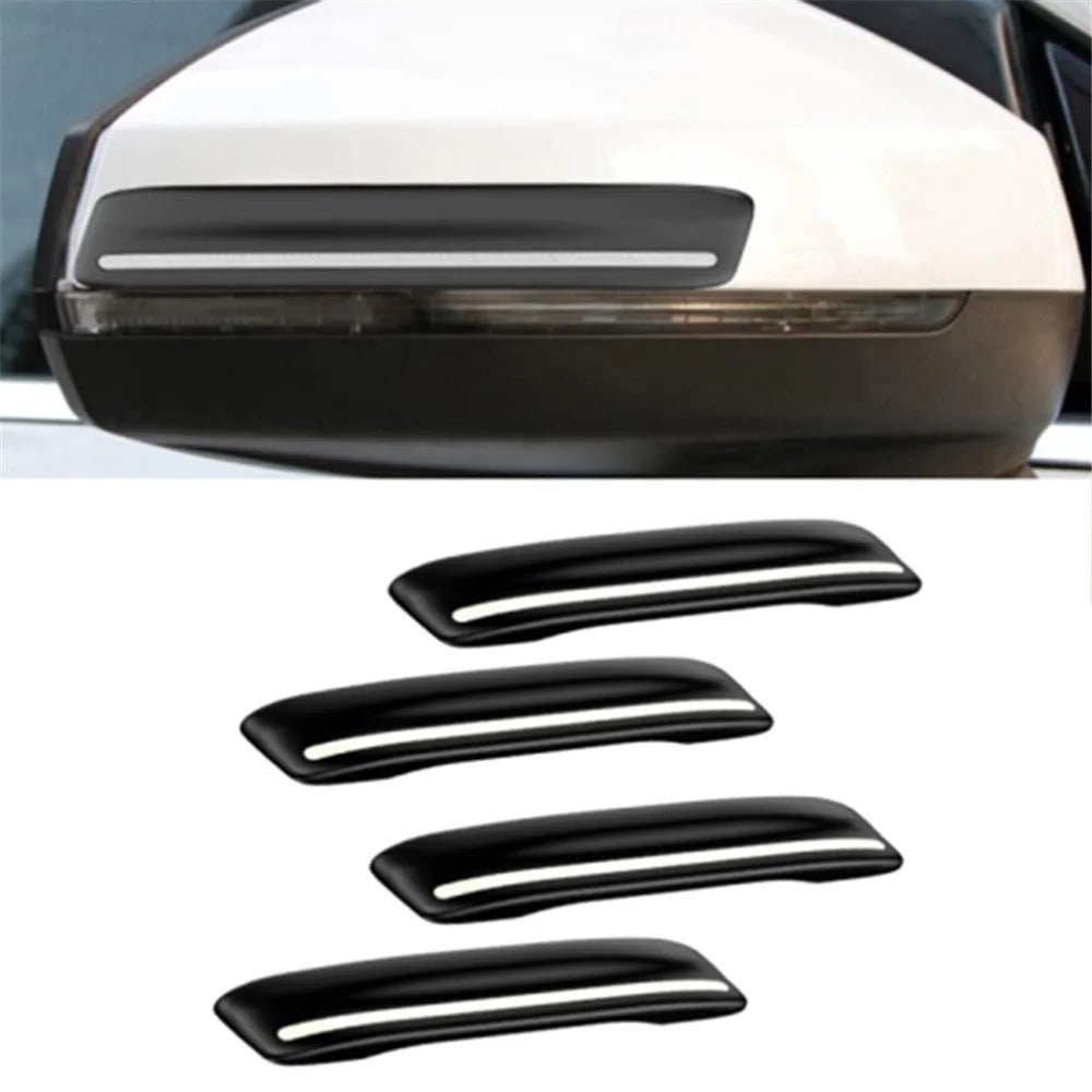 4Pcs Universal Car Door Edge Protector Rearview Mirror Bumper Guard Sticker  - Black - 7