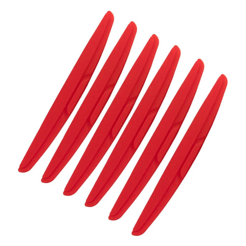 SHAN SHI 7755# 6Pcs Car Door Rearview Mirror Anti-collision Silicone Strips - Red - 1