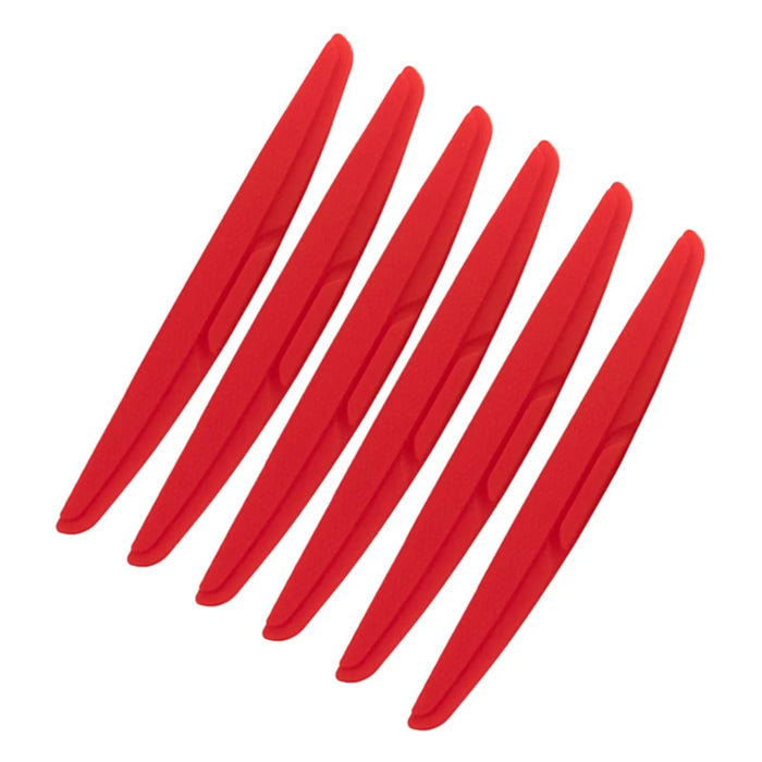 SHAN SHI 7755# 6Pcs Car Door Rearview Mirror Anti-collision Silicone Strips - Red - 1