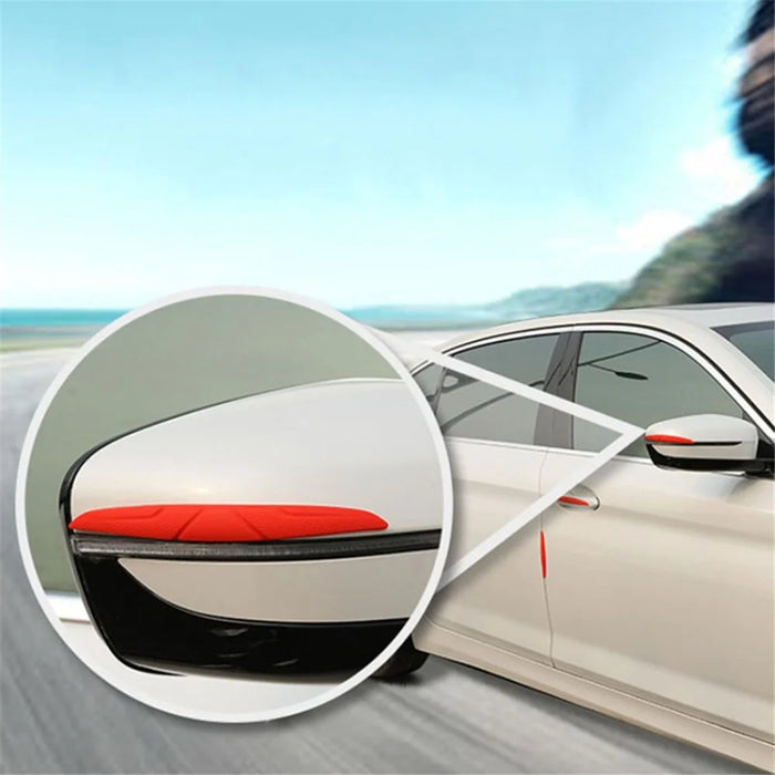 SHAN SHI 7755# 6Pcs Car Door Rearview Mirror Anti-collision Silicone Strips - Red - 4
