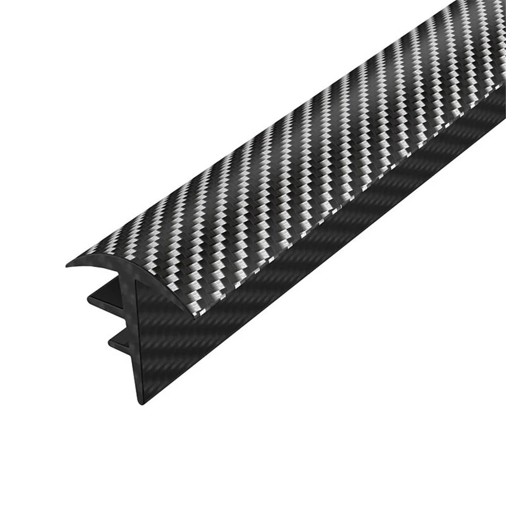 160cm Car Dashboard Seal Strip Soundproof Rubber Edges Sealing Strip - Carbon Fiber Texture - 6