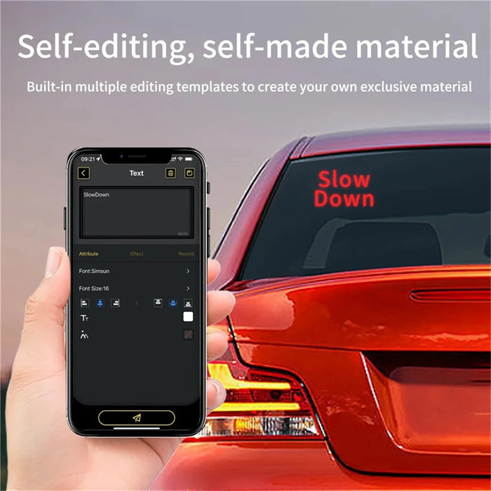HCZ-01 Car LED Image Display Screen Bluetooth-compatible App Control Car Rear Window Message Board - 5