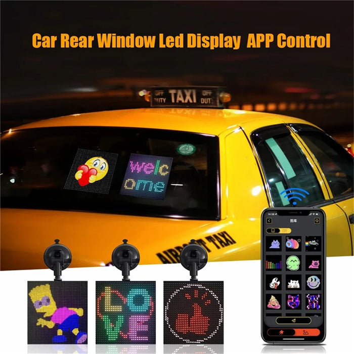 HCZ-01 Car LED Image Display Screen Bluetooth-compatible App Control Car Rear Window Message Board - 6