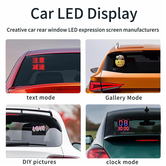 HCZ-01 Car LED Image Display Screen Bluetooth-compatible App Control Car Rear Window Message Board - 7