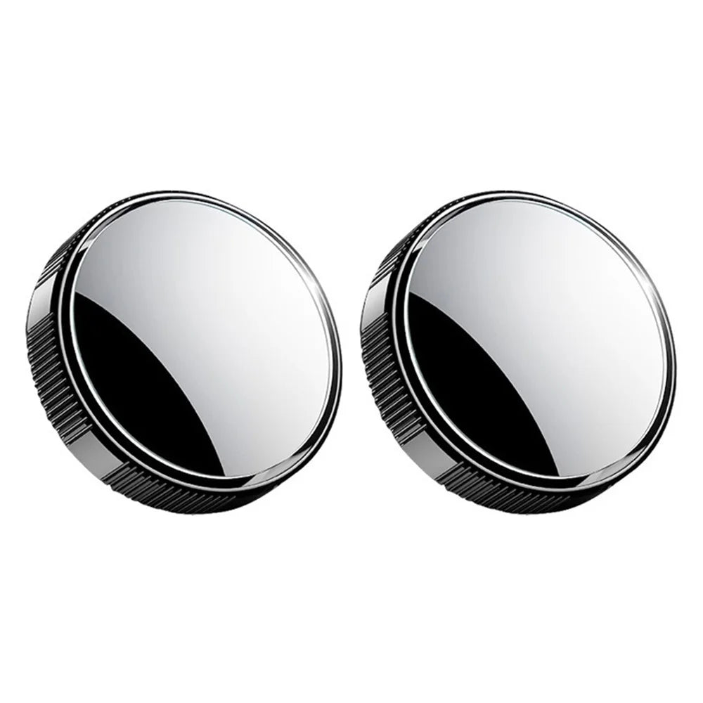 2Pcs Blind Spot Mirrors Rotating Automotive Side Blindspot Mirror for Car Waterproof HD Rear Glass - Tarnish - 1