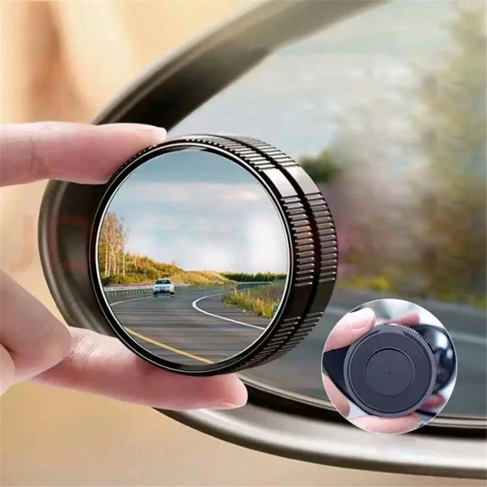 2Pcs Blind Spot Mirrors Rotating Automotive Side Blindspot Mirror for Car Waterproof HD Rear Glass - Tarnish - 2