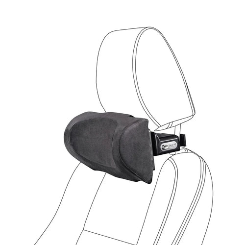 Position Adjustable Car Seat Neck Support Pillow Memory Foam Headrest Cushion - Black - 1
