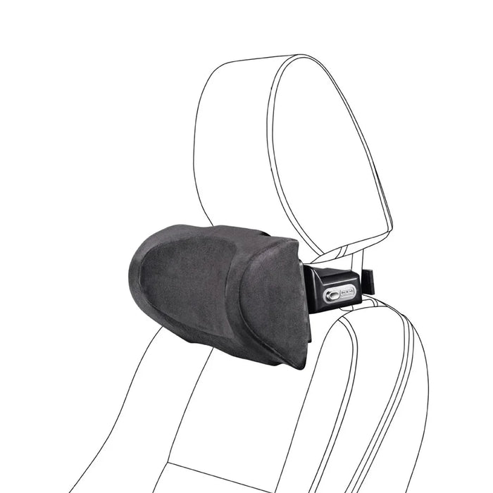 Position Adjustable Car Seat Neck Support Pillow Memory Foam Headrest Cushion - Black - 1