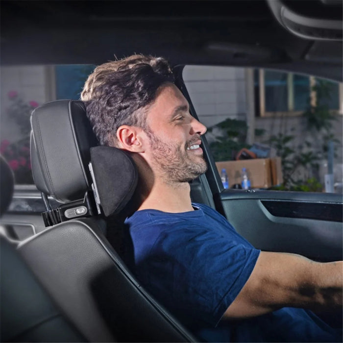 Position Adjustable Car Seat Neck Support Pillow Memory Foam Headrest Cushion - Black - 3