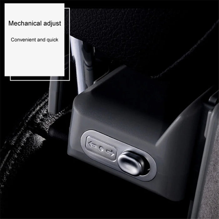 Position Adjustable Car Seat Neck Support Pillow Memory Foam Headrest Cushion - Black - 7