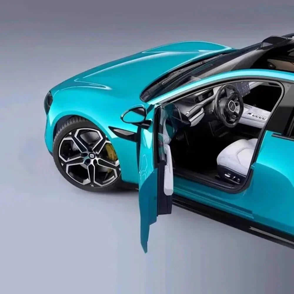 XIAOMI SU7 High-end 1 / 18 Realistic Car Model Luxury Alloy Vehicle Model Collection Toy - Blue - 2