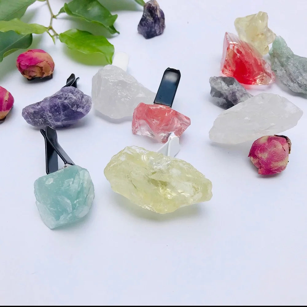 Crystal Stone Car Air Vent Clips Car Decoration Ornament for Women Car Interior Accessory - Pink - 2