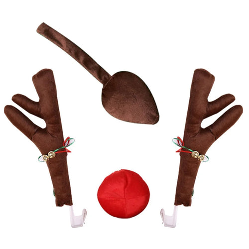 ZY750 Christmas Ornament Car Decoration Reindeer Antlers and Nose Decor Auto Accessories - 1